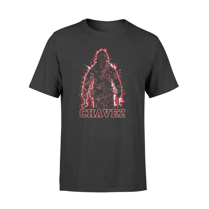 Apparel S / Black Personalized Shirt - Firefighter On Fire - Standard T-shirt