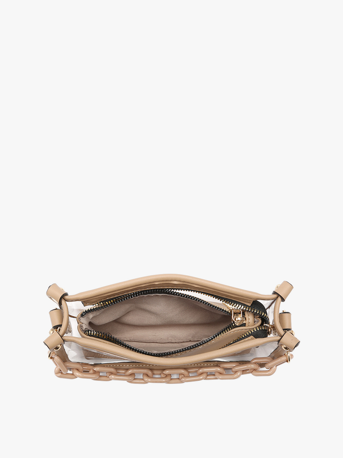 Game Day Jen & Co Clear Crossbody w/ Chain (Color Options Available)