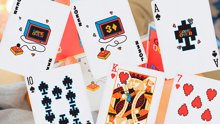 PlayingCardDecks.com-Game Over v2 Red Playing Cards USPCC