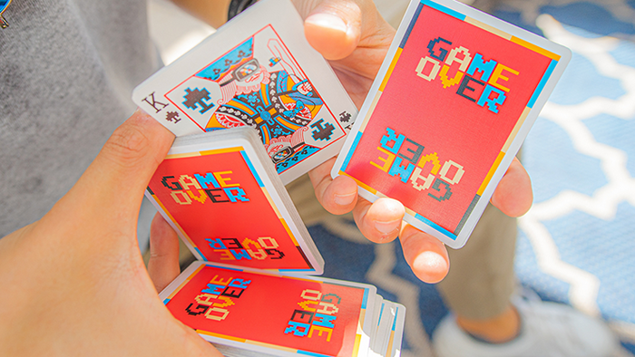 PlayingCardDecks.com-Game Over v2 Red Playing Cards USPCC