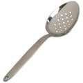Silver Gray Kunz Perforated Spoon Regular size on white background.
