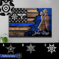 Canvas Prints 24" x 16" - BEST SELLER Personalized Canvas - Half Flag - Deputy Sheriff x Nurse Couple