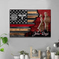 Half Flag Firefighter Ane Nurse Couple Personalized Canvas Print