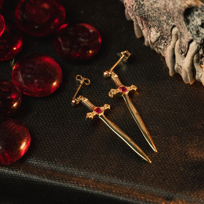 Heart & Dagger Earrings