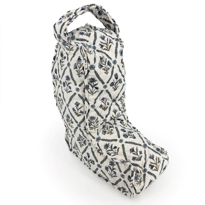 Henrietta Floral Blue Quilted Boot Bag