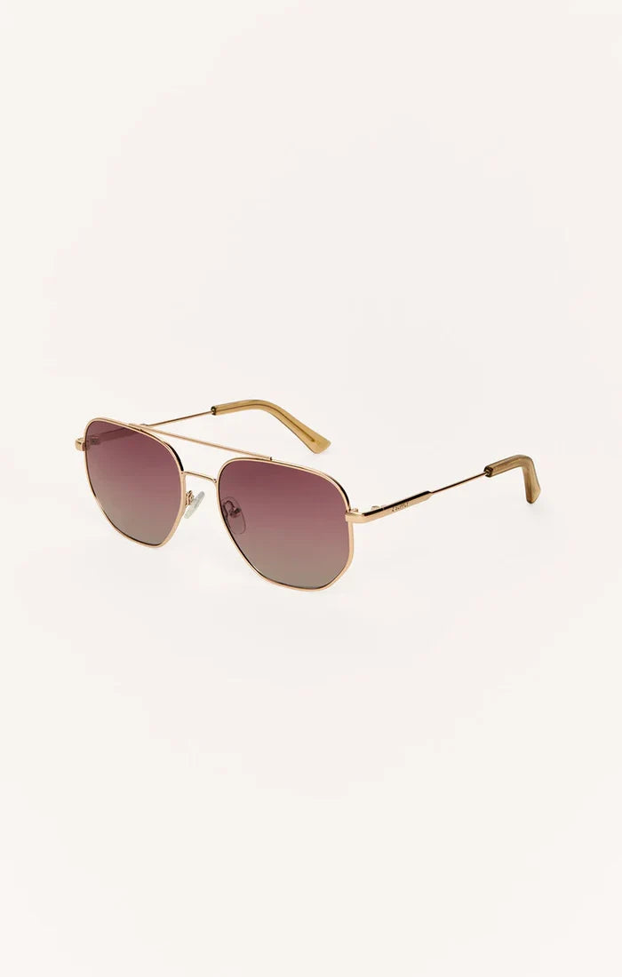 Highway Rose Gold - Gradient Polarized Sunglasses by Z Supply
