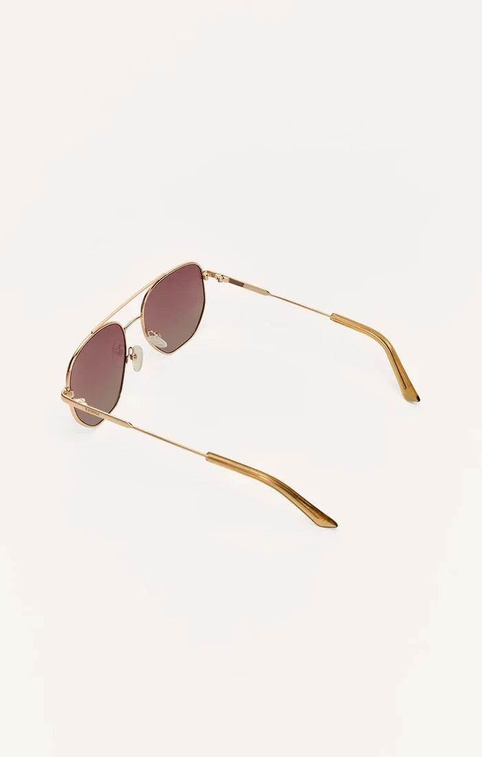 Highway Rose Gold - Gradient Polarized Sunglasses by Z Supply