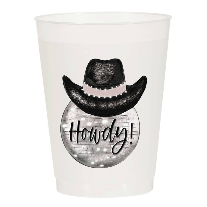Howdy Disco Ball Frosted Cups
