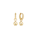 Huggie Gold 0.5" Hoop - Classic Gold 8mm Charm