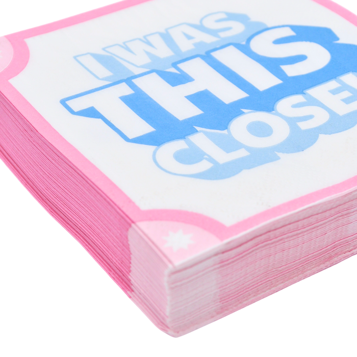 "I Was THIS Close!" Cocktail Napkins