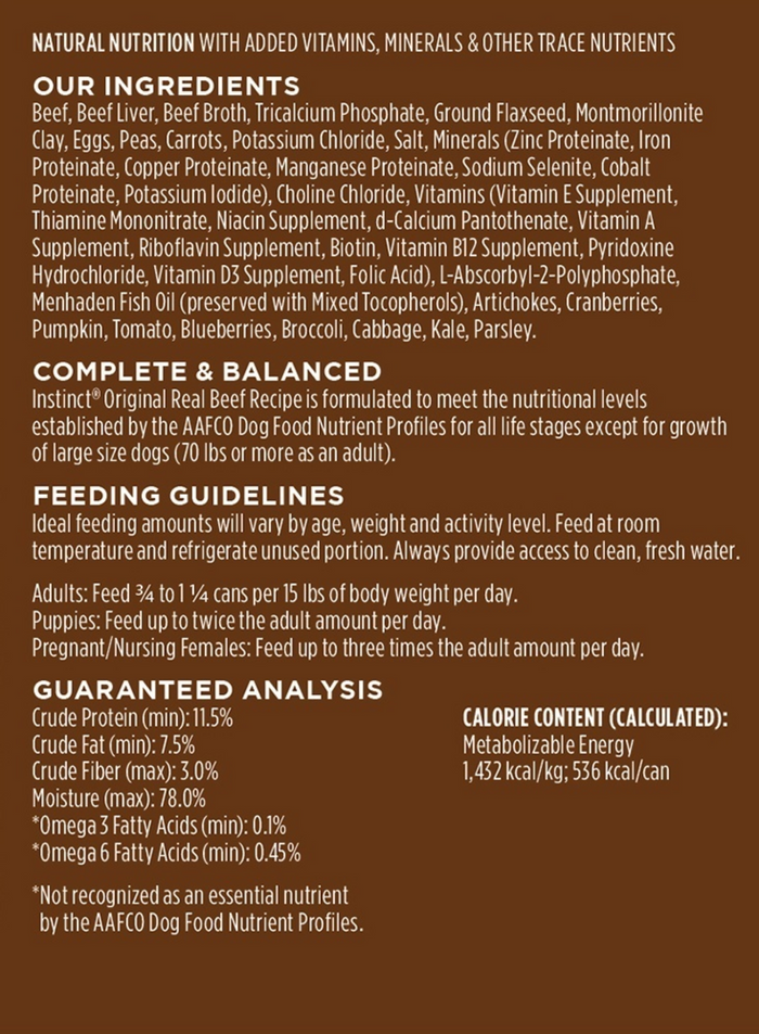 Instinct Grain Free Beef Wet Dog Food