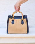 Kennedy Tote Natural- Navy