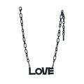 LA LA LOVE Necklace in Gunmetal & Jett