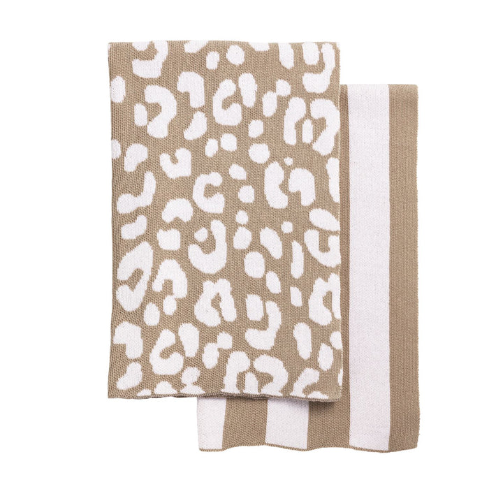 Leopard Knit Towel Set (various colors)