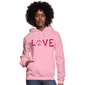 Love Pawprint Contoured Hoodie - classic pink