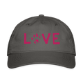 Love Pawprint Organic Baseball Cap - charcoal