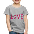 Love Pawprint Toddler Premium T-Shirt - heather gray