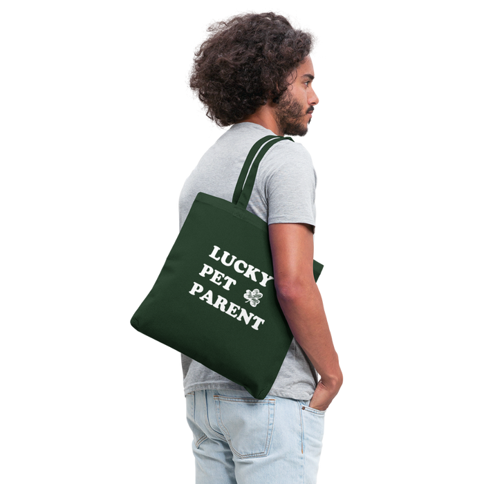 Lucky Pet Parent Tote Bag - forest green
