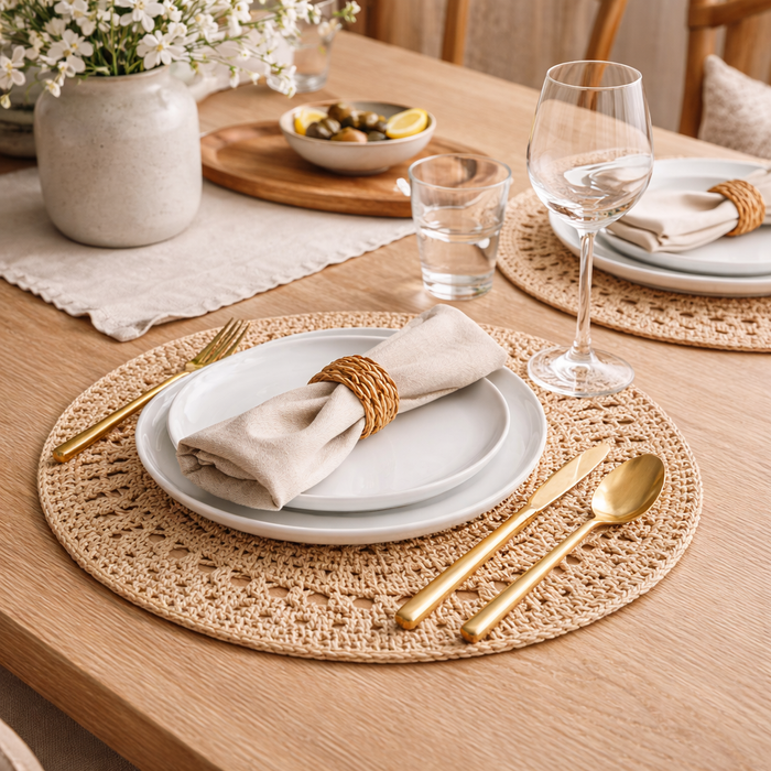 Malibu Natural Jute Placemats - 15"
