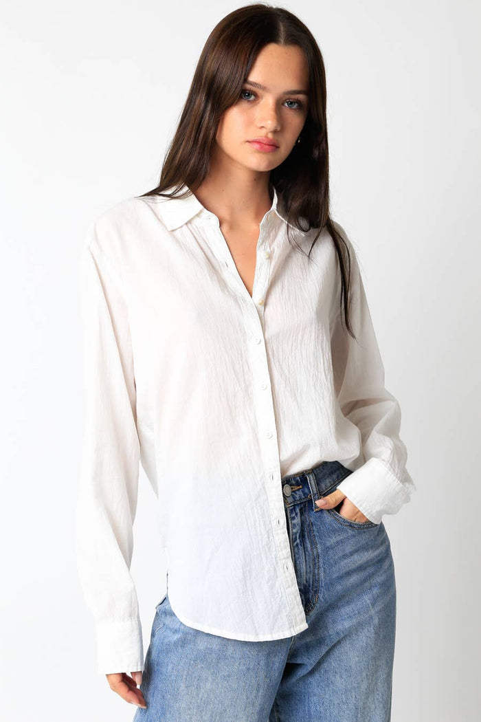 Marisol White Button Down Top