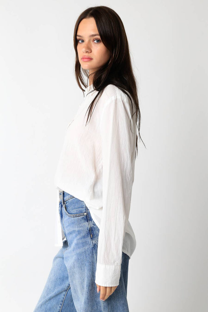 Marisol White Button Down Top