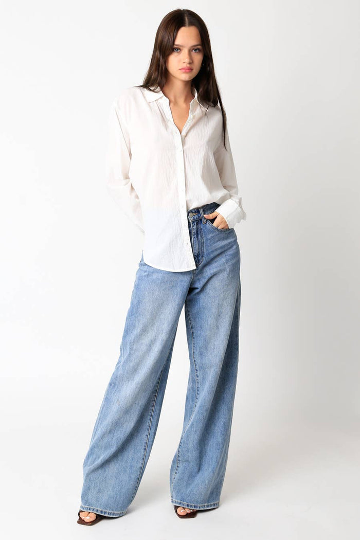 Marisol White Button Down Top