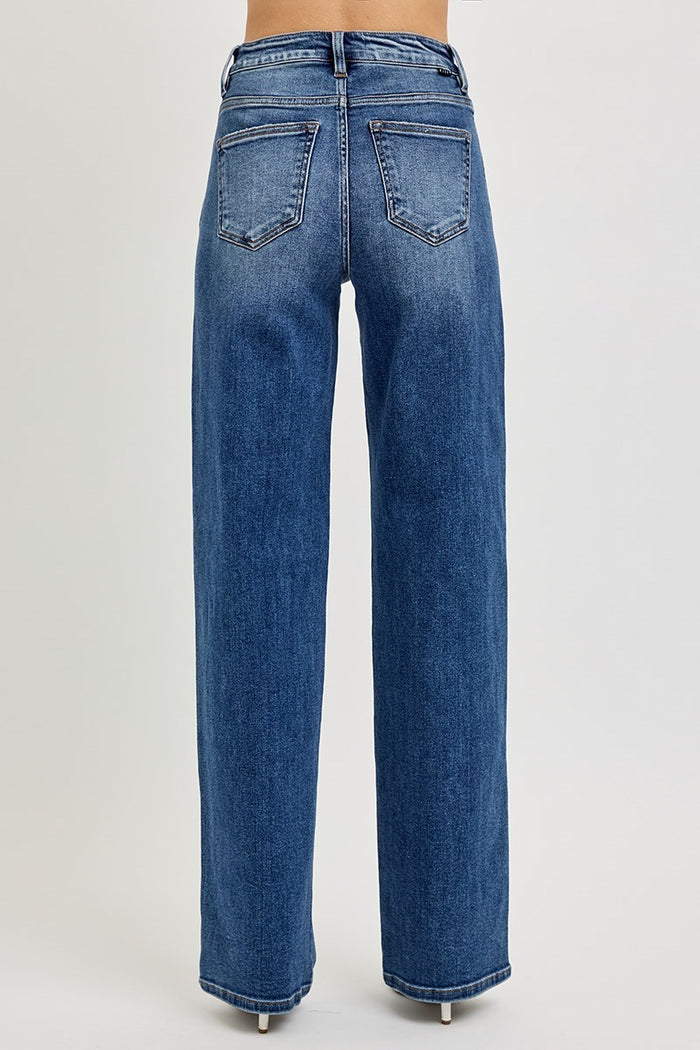 Marleigh Tummy Control High Rise Wide Baggy Jeans