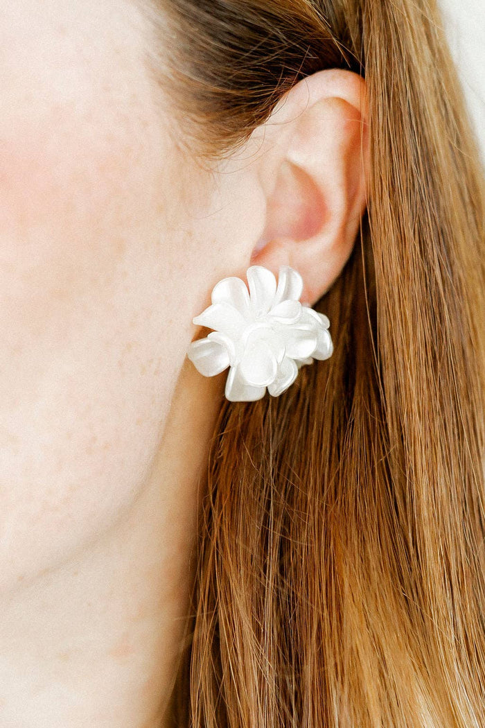 Mason Pearl Flower Statement Earrings