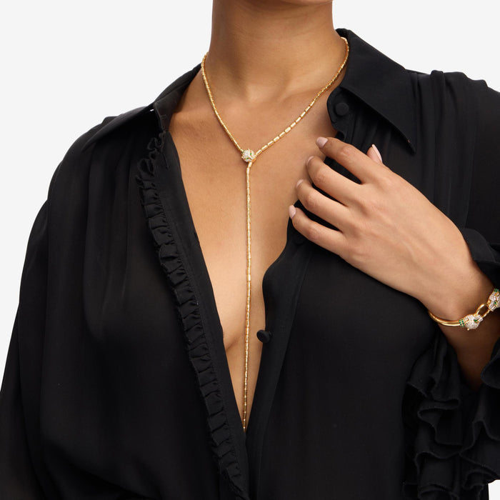 MELINDA MARIA | Jaguar Bolo Lariat Necklace