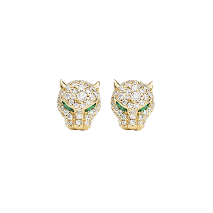 Melinda Maria Jaguar Pavé Studs in Gold