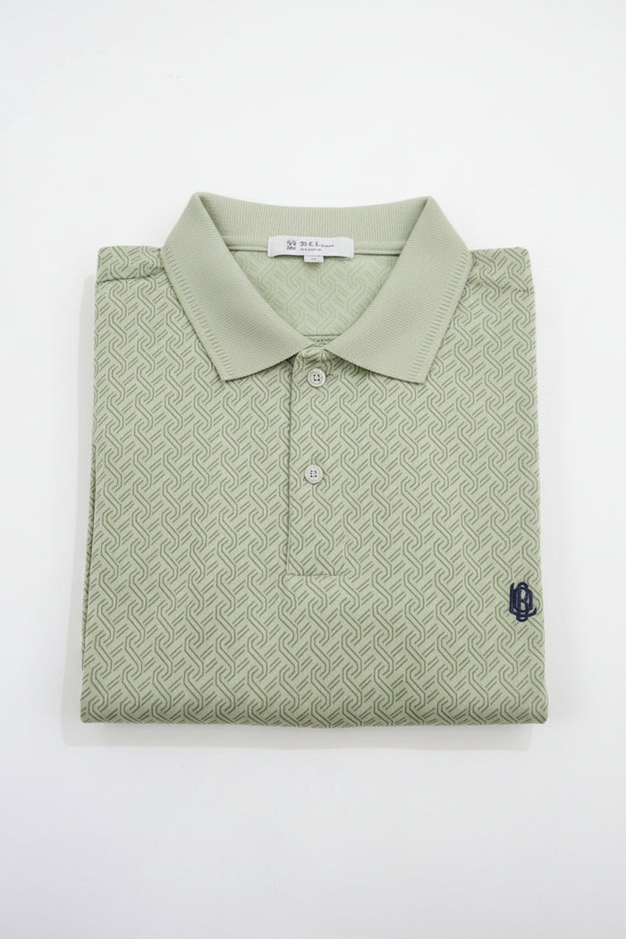 Men's Black Textured Polo T-Shirt |