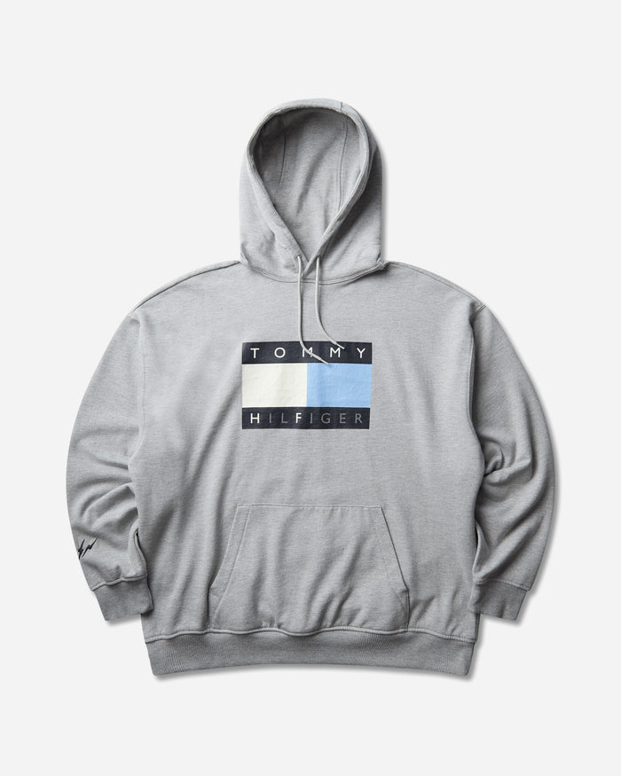 Tommy Hilfiger Fragment Distressed Flag Hoodie Light Grey Heather Sweatshirts Hoodies MW0MW45066P61 P61