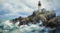 Mesmerizing Lighthouse On A Cliff