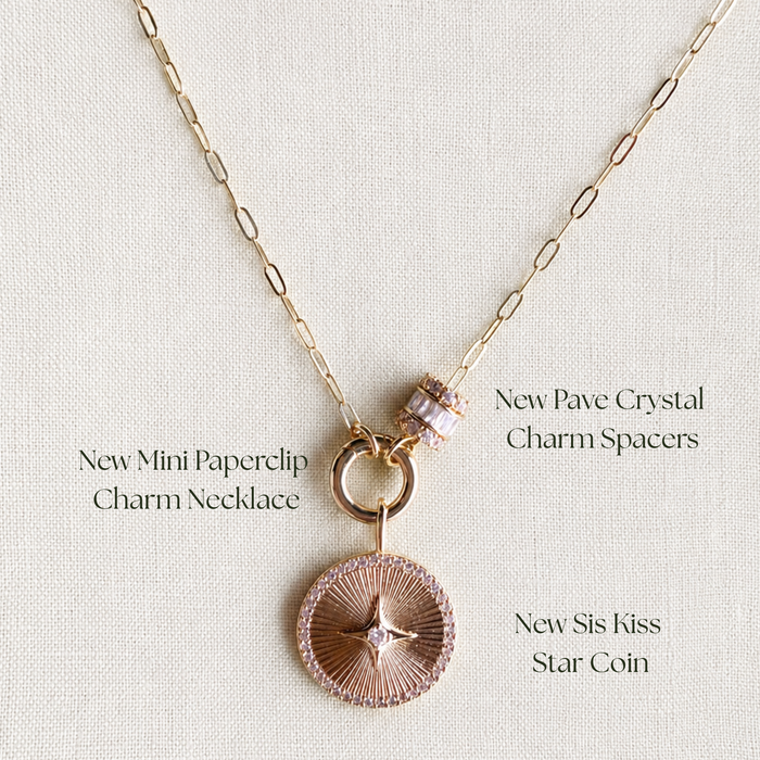 Mini Paperclip Charm Necklace by The Sis Kiss