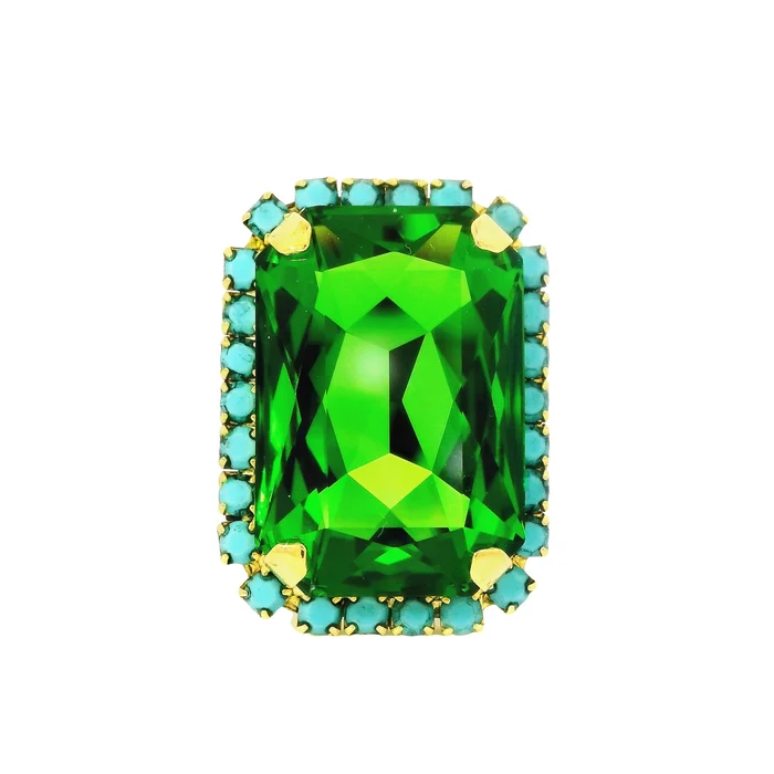 MINI SOLEIL RING WITH TRIM - Fern
