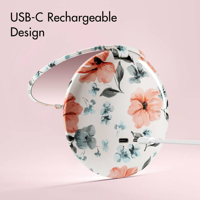 Mini Taylor Lighted Compact Mirror - Romantic Florals