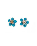 Monroe Statement Earrings - Blue