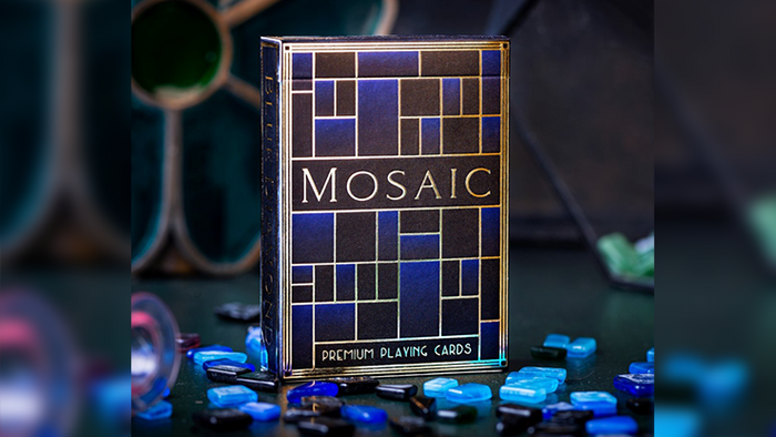 PlayingCardDecks.com-Mosaic Blue Diamond Playing Cards WJPC