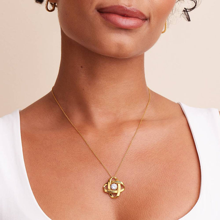 Mother's Day Gift Galaxy Necklace with Cubic Zirconia
