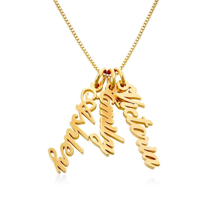 Mother's Day Gift Personalized Vertical Name Necklace