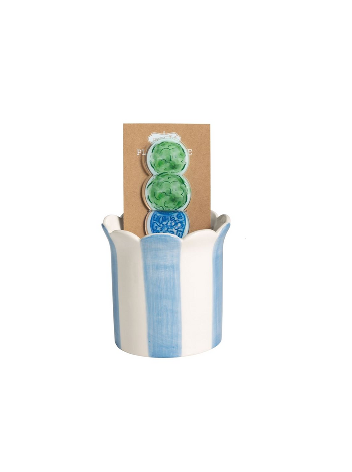 Mud Pie - Plant Pot with Acrylic Stake - Findlay Rowe Designs