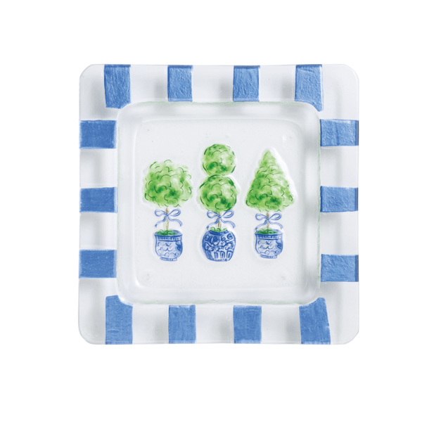 Mud Pie - Slump Glass Plate - Topiary - Findlay Rowe Designs