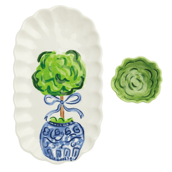 Mud Pie - Tidbit Tray Set - Topiary - Findlay Rowe Designs