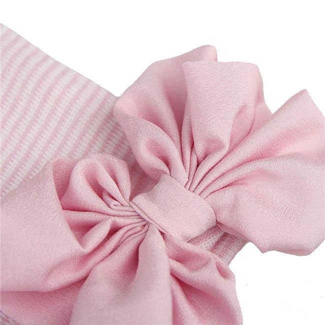 Newborn Hospital Hat with Satin Bow