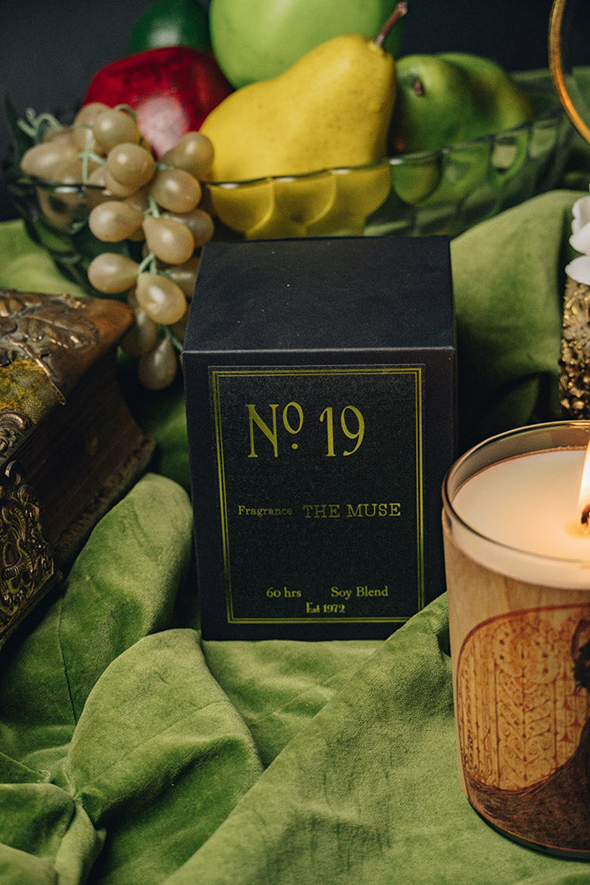No. 19 Muse Wood Wrapped Candle
