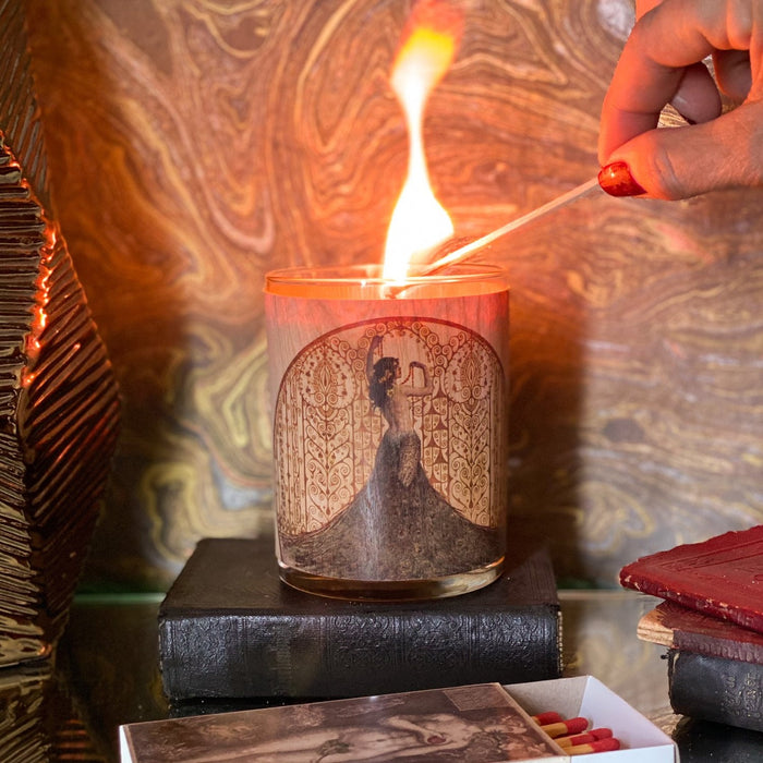 No. 19 Muse Wood Wrapped Candle