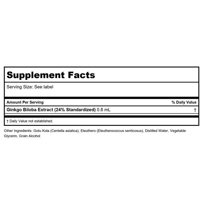 Now Foods Echinacea & Goldenseal Plus 2oz - 4850 - Supplement Facts panel