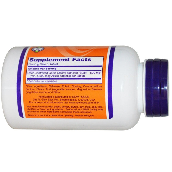 Now Foods Garlic 5000 90 Tablets - 1814 - The Oasis of Health