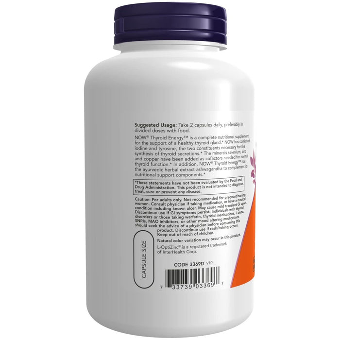 Now Foods Thyroid Energy 180 Vcaps - 3369 - The Oasis of Health