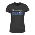 Apparel XS / Black Nurses Back The Blue Checkered Pattern - Standard Women's T-shirt